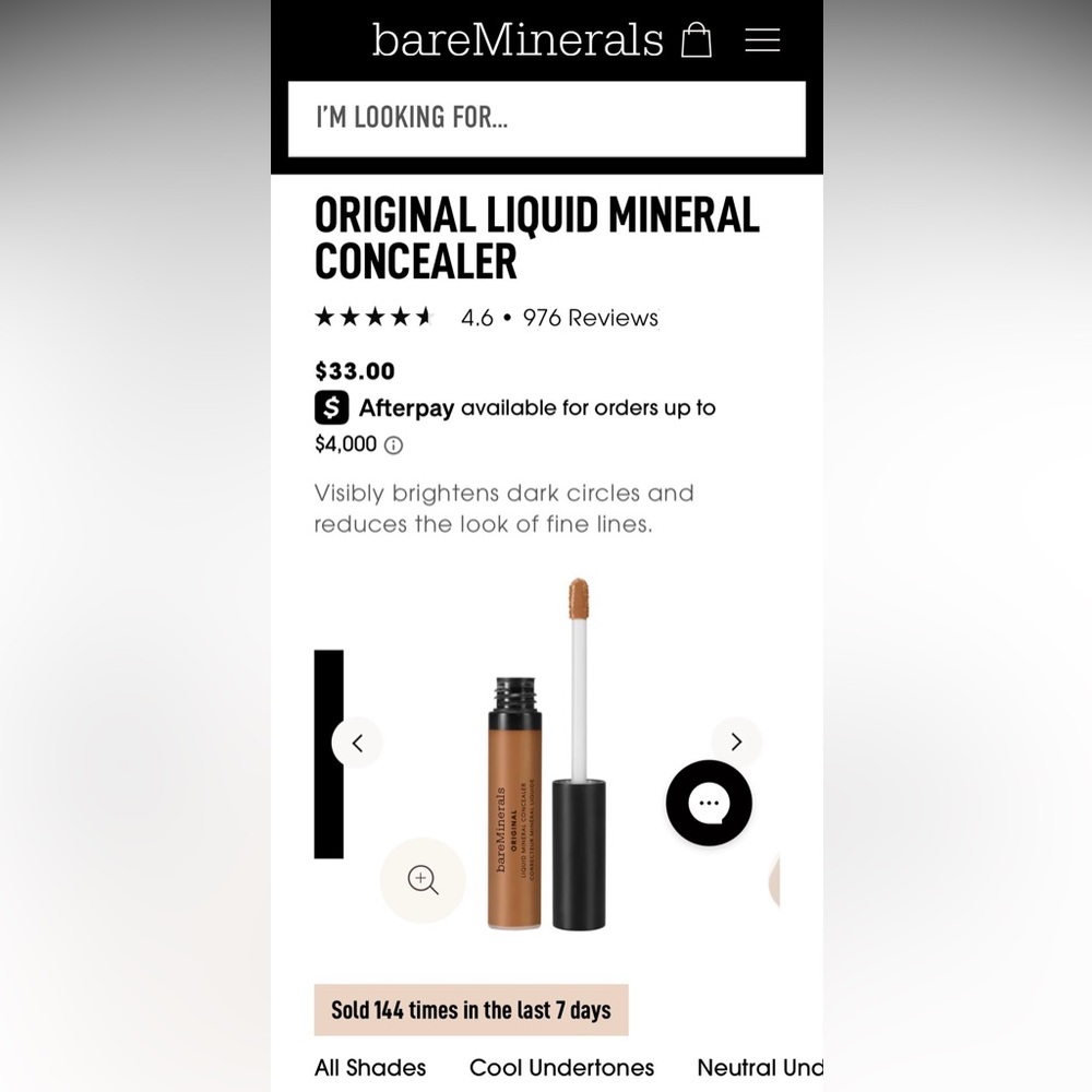 bareMinerals ORIGINAL LIQUID MINERAL CONCEALER DARK 5N - Picture 6 of 14